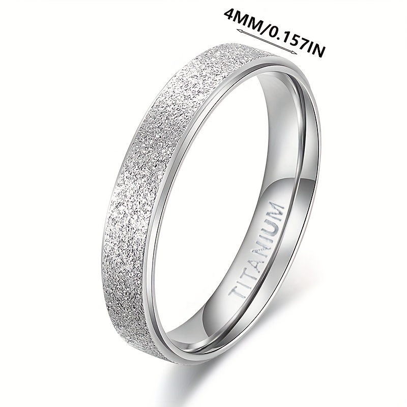 Titanium Steel Ring for Engagement with Gift for Men and Women